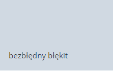 bezbłędny błękit