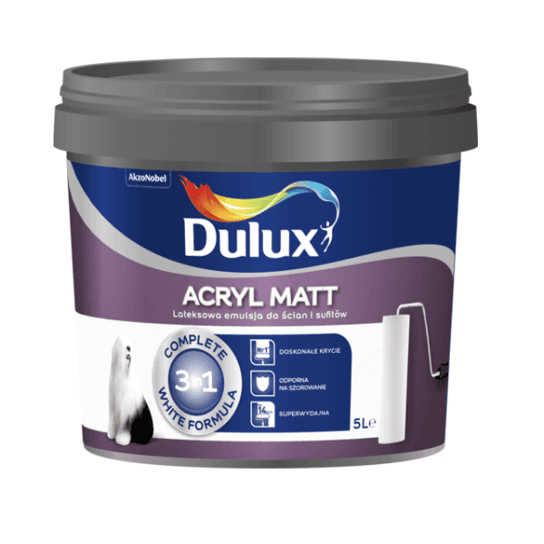 dulux acryl matt biala farba matowa