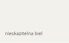 nieskazitelna biel
