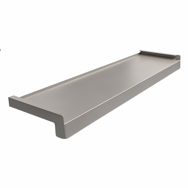 Parapet stalowy Srebrny RAL 7037 piasek-min