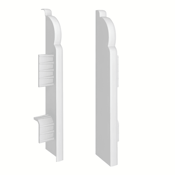 Zaślepki do listew Plastikowe Espumo ESP301 Białe Komplet Lewa+Prawa 1 Zaślepki do listew Plastikowe Espumo ESP301 Białe Komplet Lewa+Prawa 1