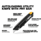 Auto-loading Utility Knife with Pry Bar 1-min