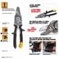 ToughBuilt Nożyce do cięcia blachy typu Bulldog TB-H4-60-B — TB-H4-60-B: infografika produktu.
