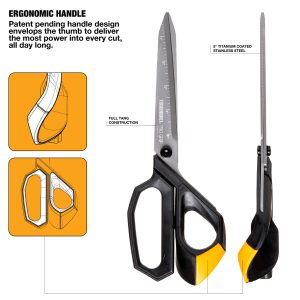ToughBuilt Nożyce ze stali nierdzewnej Pro Grip TB-H4-70-11-BEA — TB-H4-70-11-BEA: infografika produktu.
