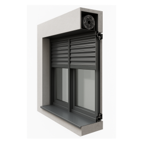 Roleta zewnętrzna podtynkowa do okien HST, przesuwnych i tarasowych podzielona na dwie części