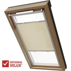 Rolety plisowane dekoracyjne rozpraszające światło na okno dachowe VELUX