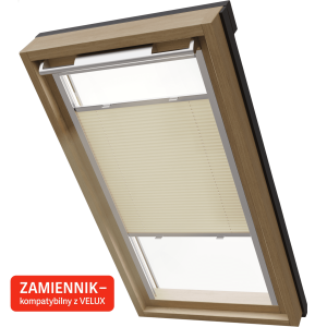 Roleta dachowa plisowana Velux zamiennik dekoracyjna rozpraszająca światło