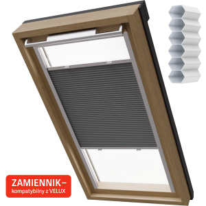 Rolety plisowane energooszczędne na okno dachowe VELUX tańszy zamiennik