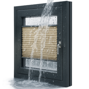 Roleta plisowana do łazienki wodoodporna półprzepuszczająca światło montowana przy szybie