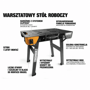 Warsztatowy stół roboczy Toughbuilt WB-700 infografika